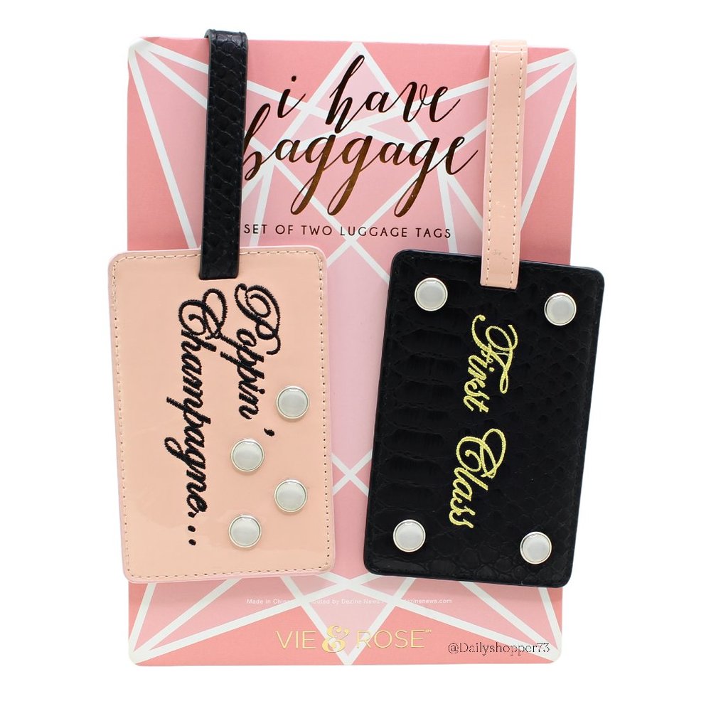 Vie & Rose "I Have Baggage" Set of 2 Luggage Tags